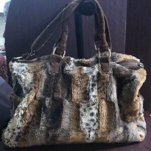 Brown Fur Shoulder Bag